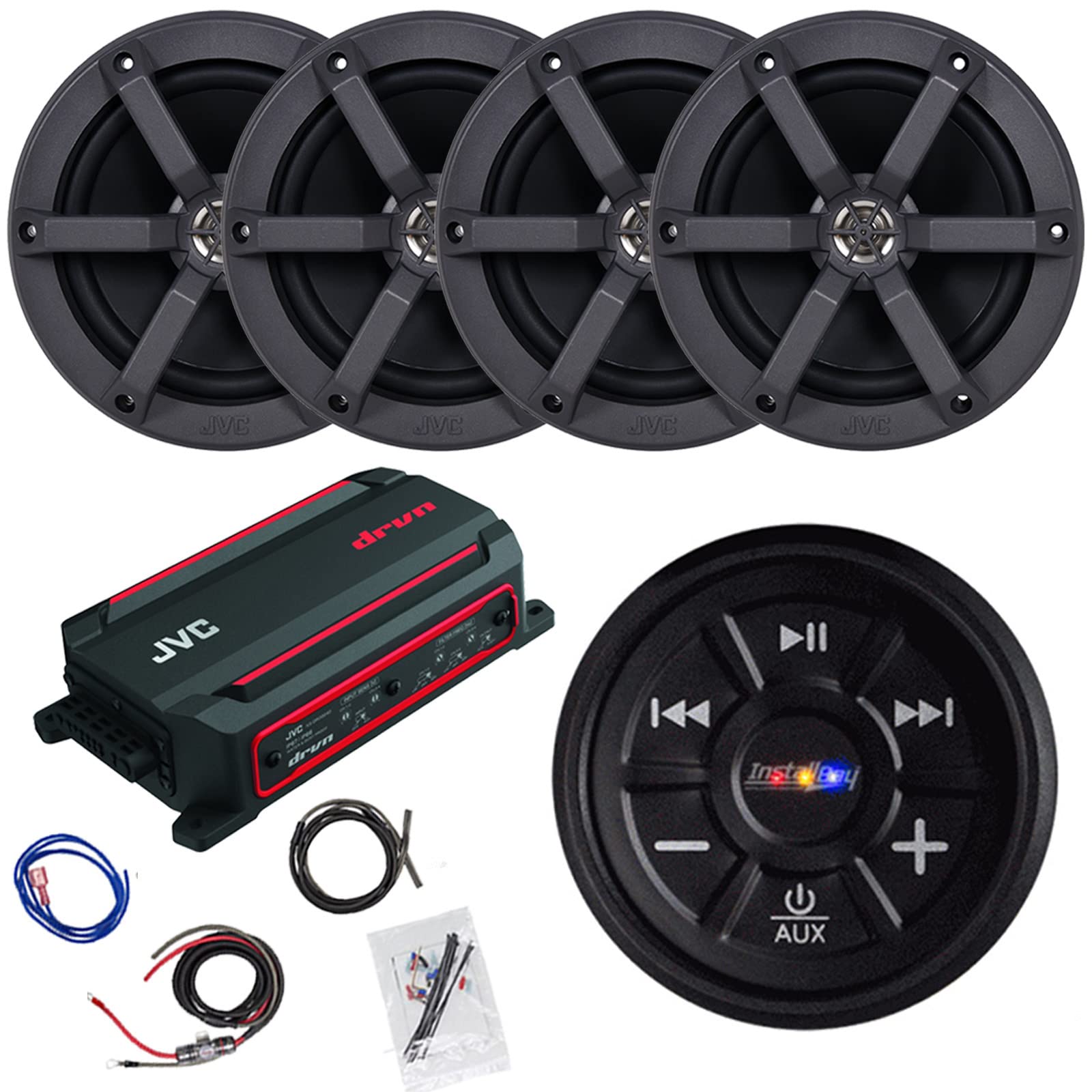 JVC RB-1D新品4個セット Amazon.com: JVC 4-Channel 600 Watt Max Compact Marine Digital